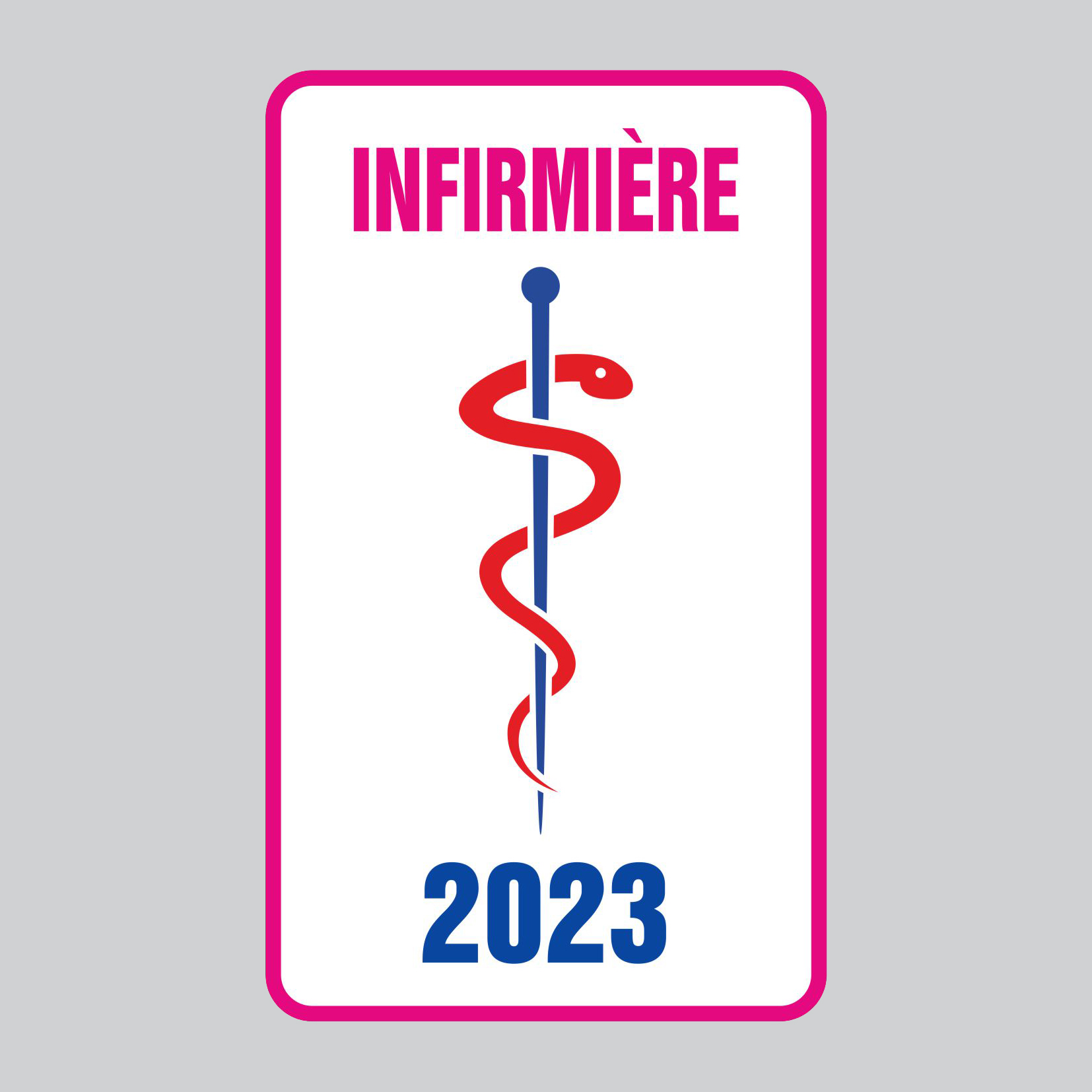 Caducée infirmière rose 2024 - Varoise Medical